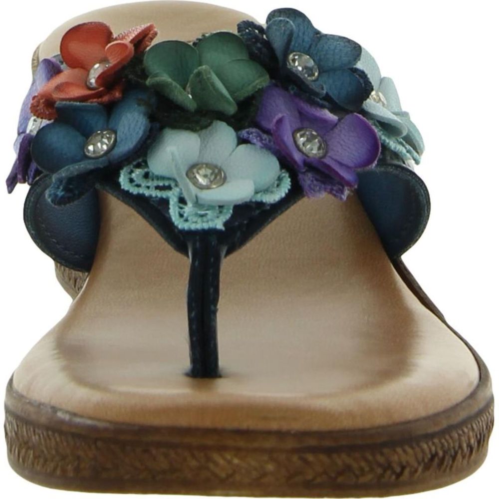 Tuscany By Easy Street Womens Giordana Navy Thong Sandals Shoes NWT sz 8 - Picture 3 of 7